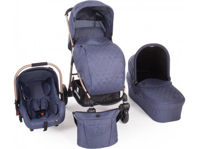 Carrito de Bebé Trio KIKKA BOO 3 In 1 Blue Melange