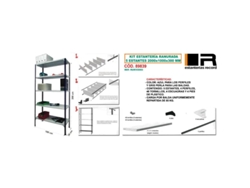 Kit estanteria ranurada 5 estantes 2000 x 1000 x 300 rukv2003