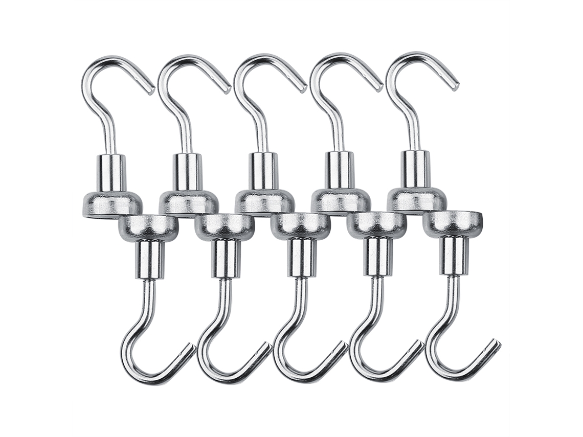 Juego de 10 ganchos magnéticos Fuerte para pared, herramientas de organización para interiores, 12 mm.