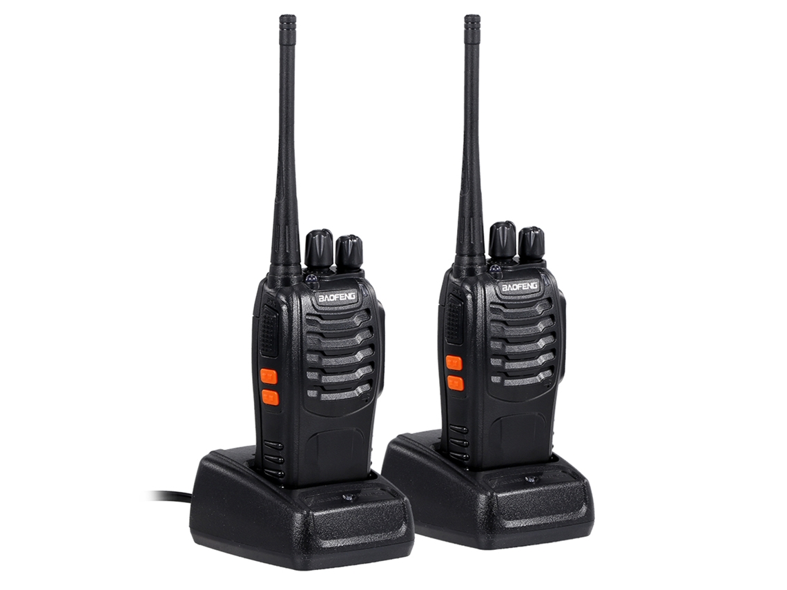 Walkie Talkie Baofeng Bf-888s, Paquete De 2 Radios Profesionales Bidireccionales Con Auriculares Y Base De Carga.