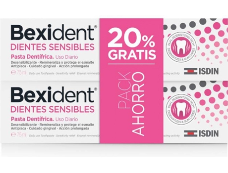 Pasta de dientes ISDIN Duo Bexident Dientes Sensibles (2 x 75 ml)