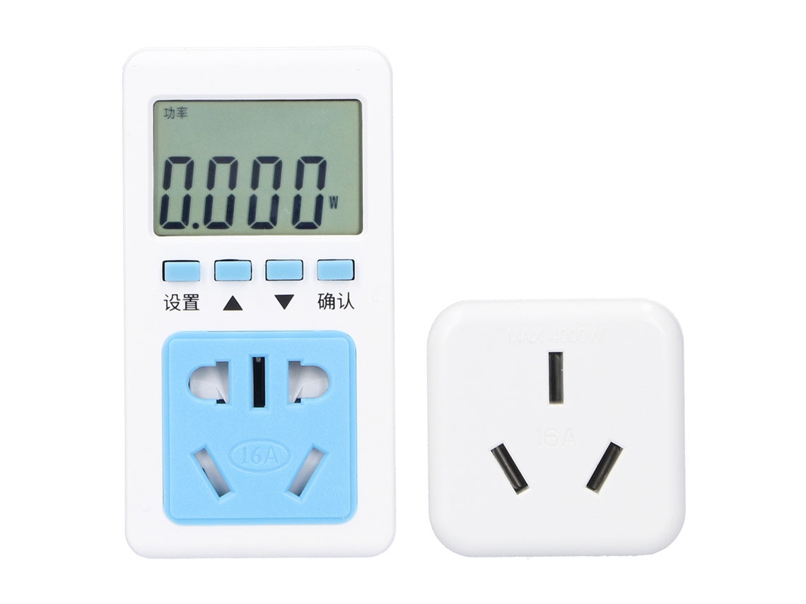 Medidor De Energía Digital Para Tomacorrientes Que Monitorea El Consumo De Electricidad Con Detector De Seguridad.