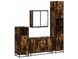 Maison Exclusive - Set De Muebles Baño 4 Pzas Madera Contrachapada Roble Ahumado