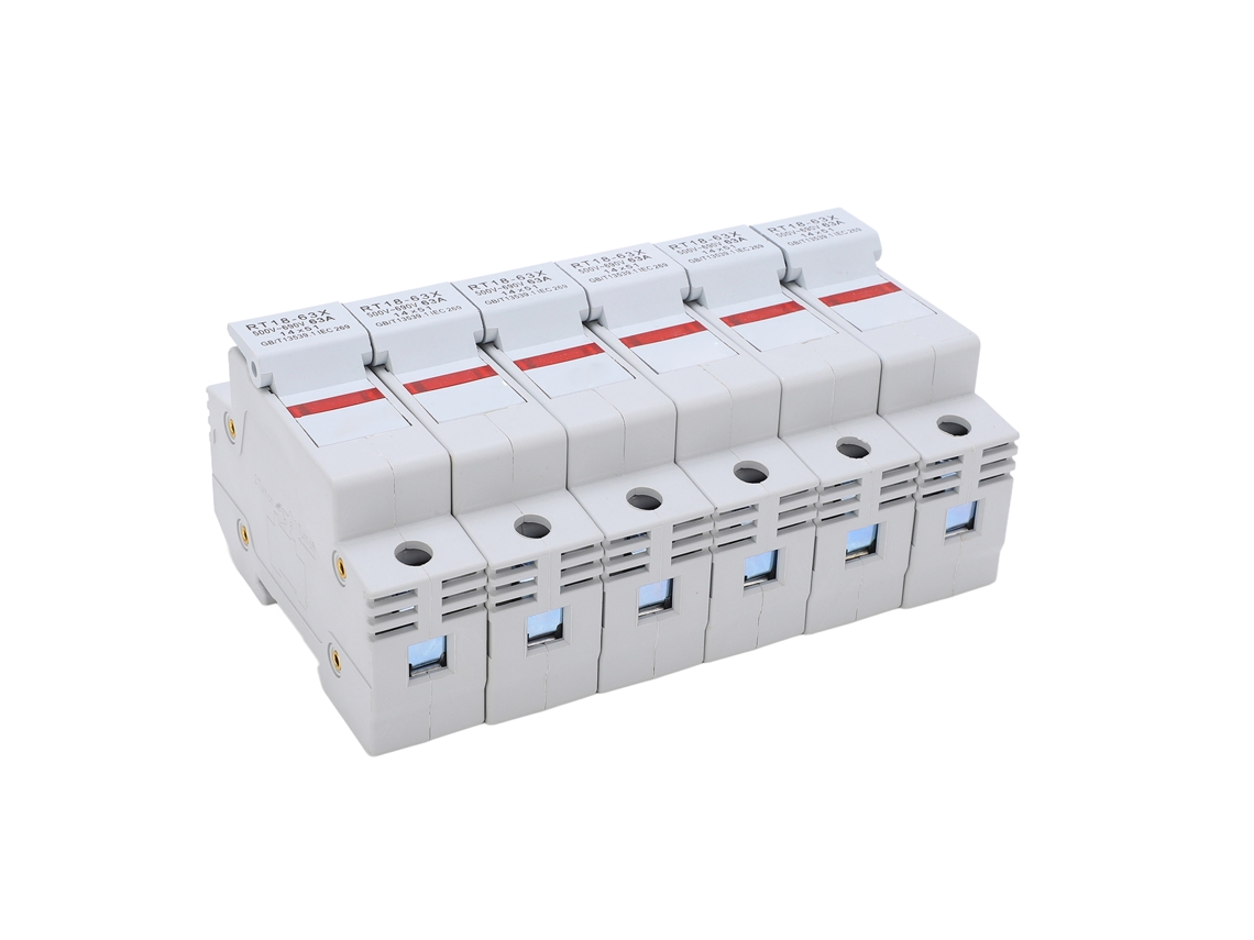 Base Portafusibles Para Riel Con Led Rt18-63x Para Ro16 14x51mm 63a 500-690v 1p