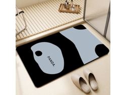 Alfombra de Baño LUUCOZK Antideslizantes Decoración Baño Secado Rápido Absorbentessombra Poliéster Gris (50x80cm)