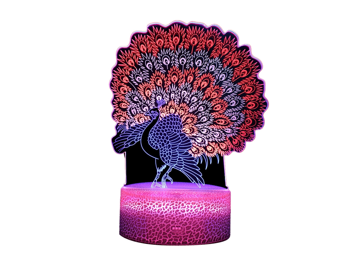 Lámpara LED de noche 3D con luz LED para mesita de noche, regalo creativo