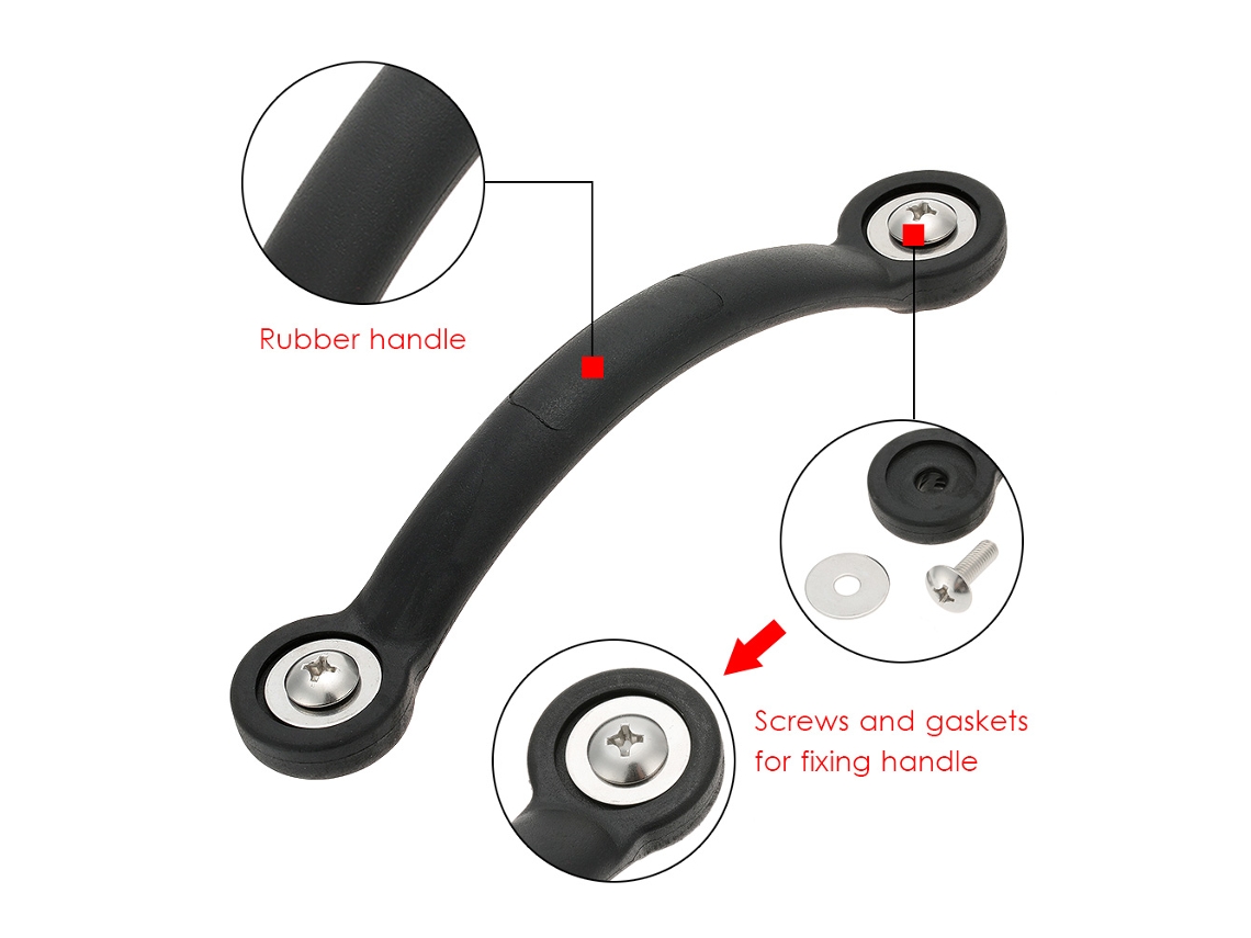 1 Asa Lateral De Goma De 19 Cm Para Kayak, Canoa O Barco, Con Tornillos Y Juntas.