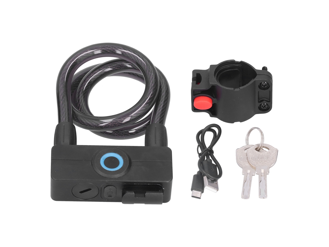 Candado Inteligente Para Bicicleta Con Sensor De Huellas Dactilares, Bluetooth Y Batería De Litio De 3,7 V.