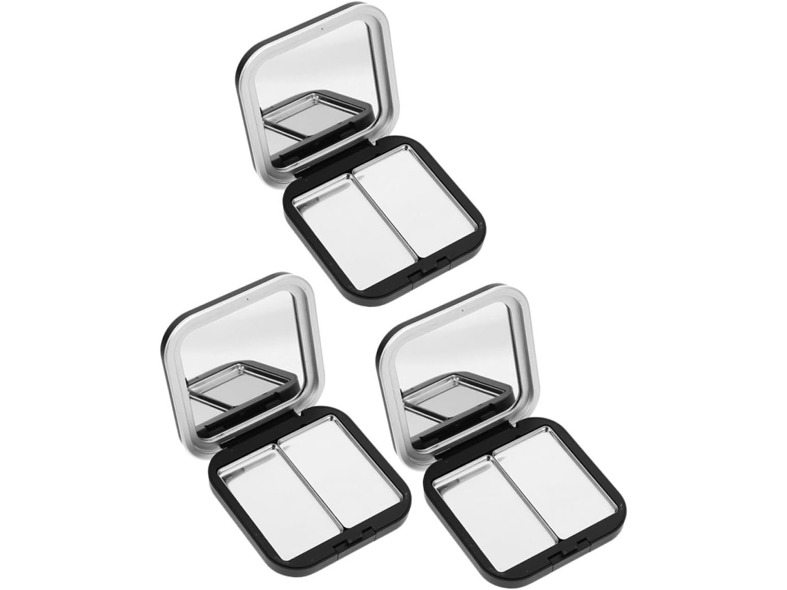 Set De Paleta De Maquillaje Magnética De 3 Piezas, Bandeja Magnética Vacía, Versátil, Abs Y Hierro.