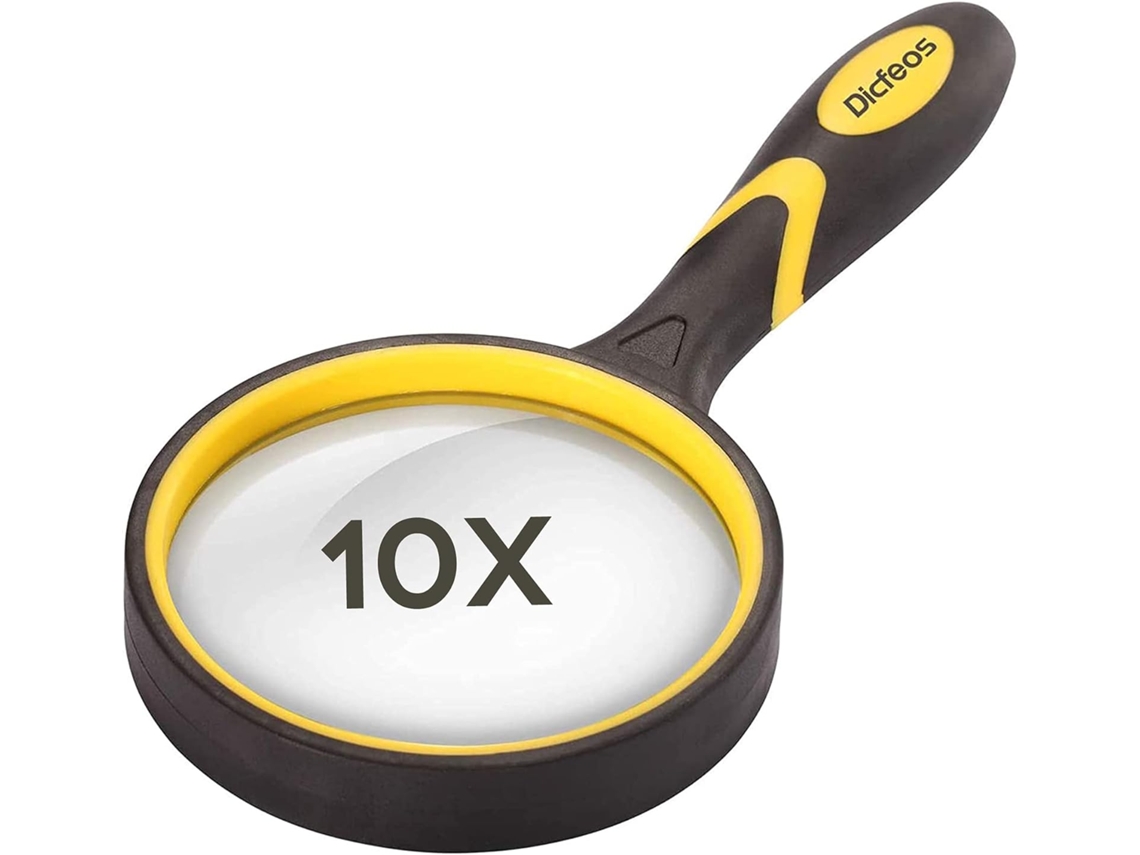 Herramienta esencial para la exploración de la naturaleza Lupa con aumento de 10x, mango suave y antideslizante, ideal para niños y ancianos, experiencia