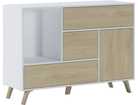 Aparador SKRAUT HOME BUFFETWINDBLAPUCC (Blanco - melamina - 120x40x86 cm)