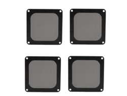 Filtro de ventilador de PC con marco magnético de PVC, 4 piezas, negro