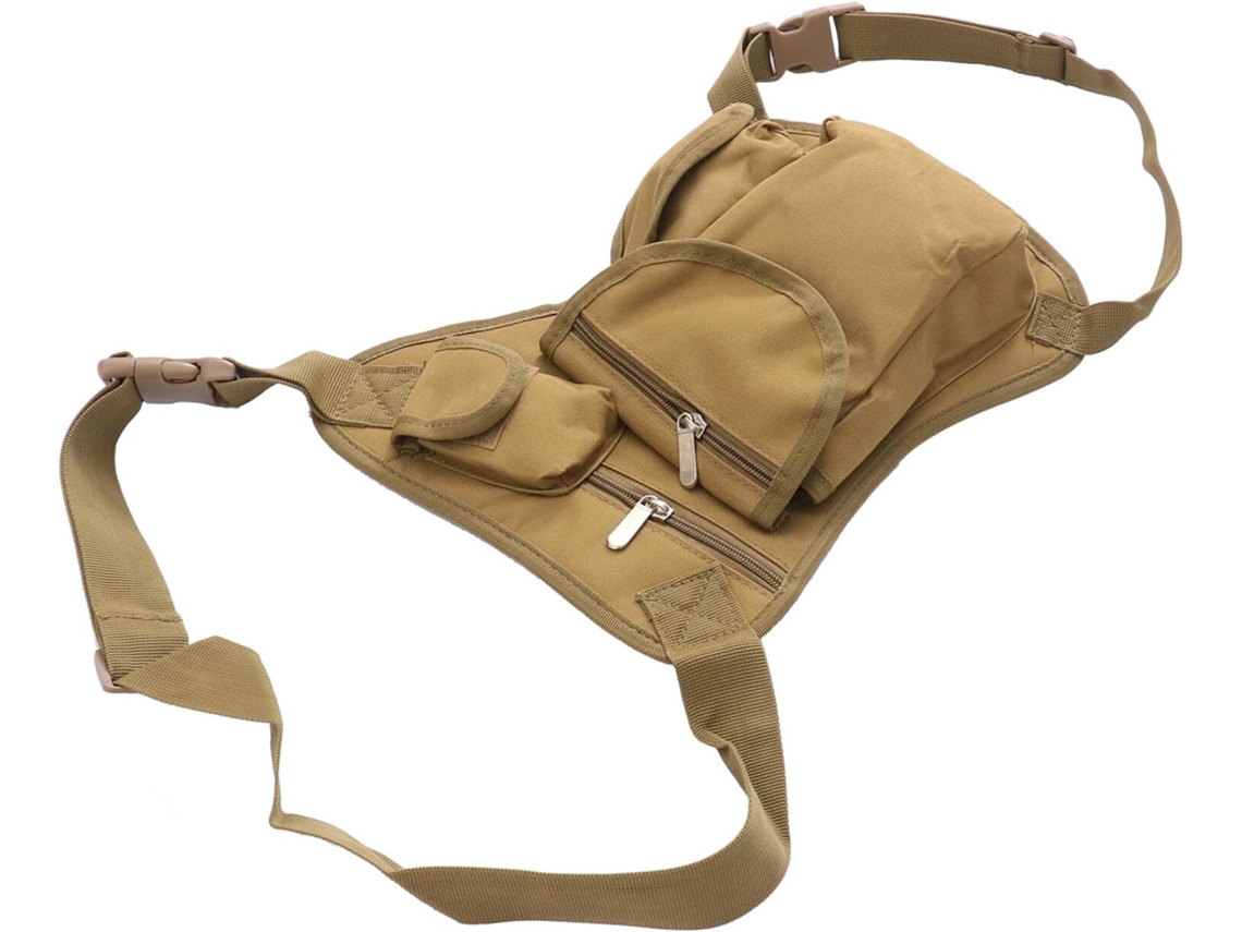 Riñonera Militar Ligera E Impermeable De Tela Para Muslo, Ajustable Y Multifuncional.