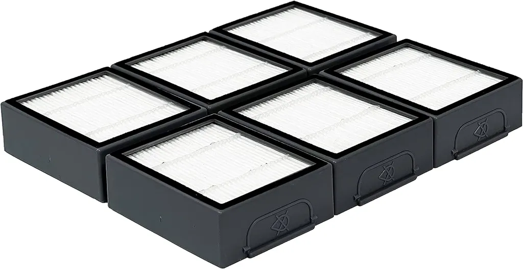 Paquete De 6 Filtros Hepa De Repuesto Para Irobot Roomba Series Evo, I, E, J.