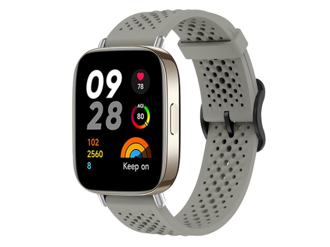 Correa para Redmi Watch 3 - Silicona transpirable - Hebilla de acero negra