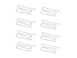 8 cadenas de eslabones de aluminio de 100 cm de largo para joyería DIY, plateadas, duraderas.