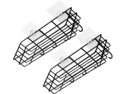 Ganchos Estantes Almacenamiento Pared 2 Piezas Acero Negro Perforación Cocina Soporte Práctico Multifuncional
