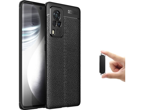 Funda + Soporte Magnético Vivo X60 Pro Rugged Leather Negro