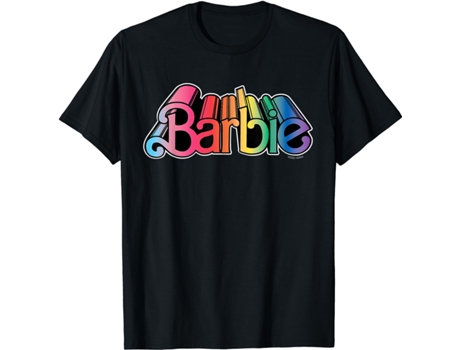 T-Shirt Unisex TEESTONE Barbie Pride - Barbie 3D Logo negro (XL)