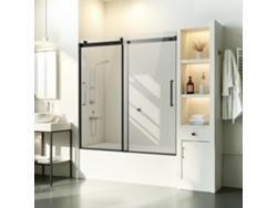 Puerta corrediza de baño sin marco en vidrio templado 1422 1524mm Tekmaquinas