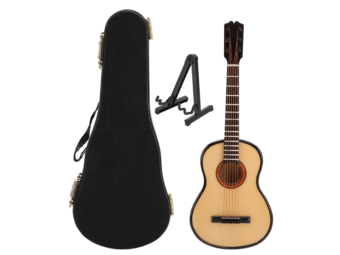 Dan26-modelo De Guitarra De Madera 1/6 Para Muñecas De 12 Pulgadas Accesorio Instrumento Musical 17cm