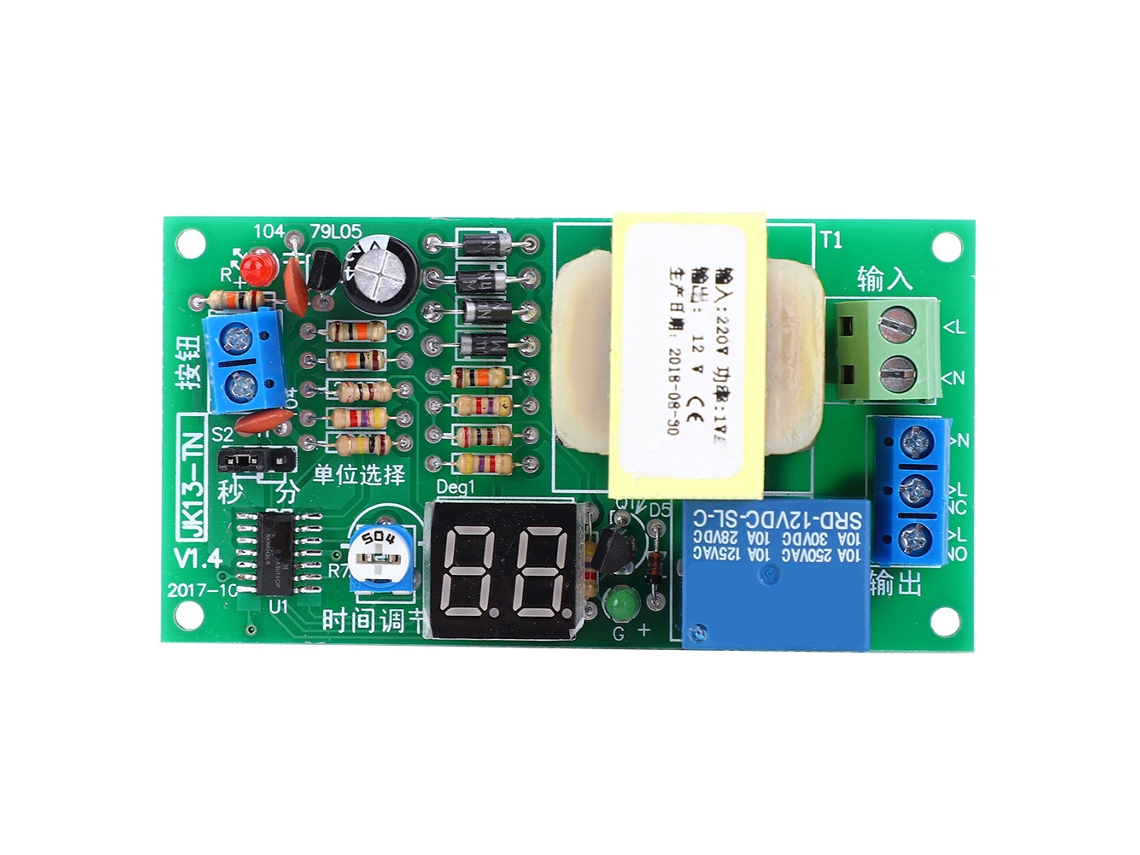 Módulo De Relé De Retardo Jk13-tn, Interruptor Temporizador De Precisión, 220 V Ca, 50/60 Hz, 10 A, Pantalla Digital, 1-99 Segundos.