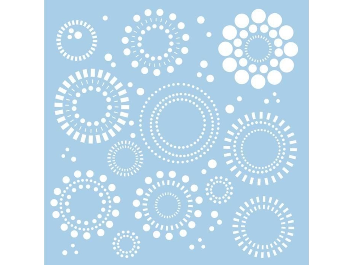 Rayher Hobby Rayher Plantilla decorativa 30 X 30 Cm Plantilla de dibujo con patrón circular Plantilla para