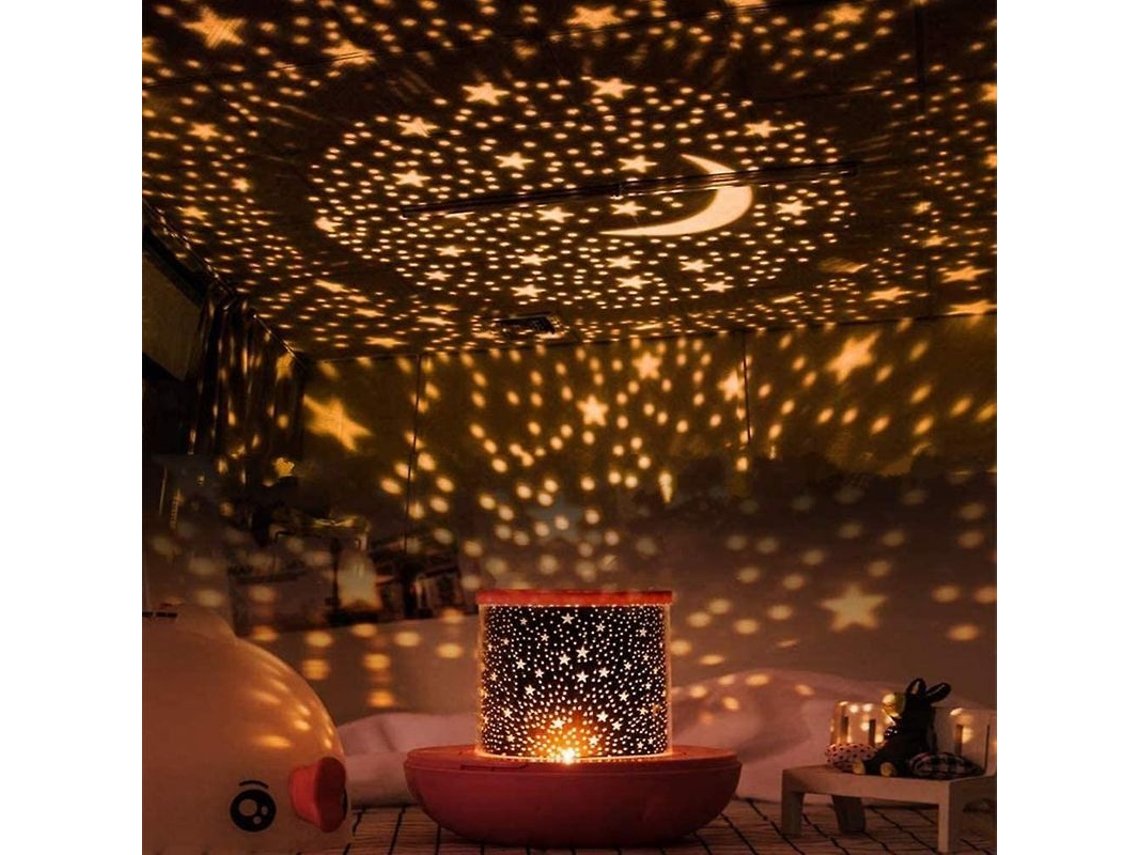 Proyector de estrellas con temporizador, rotación y control remoto para niños, luz nocturna.
