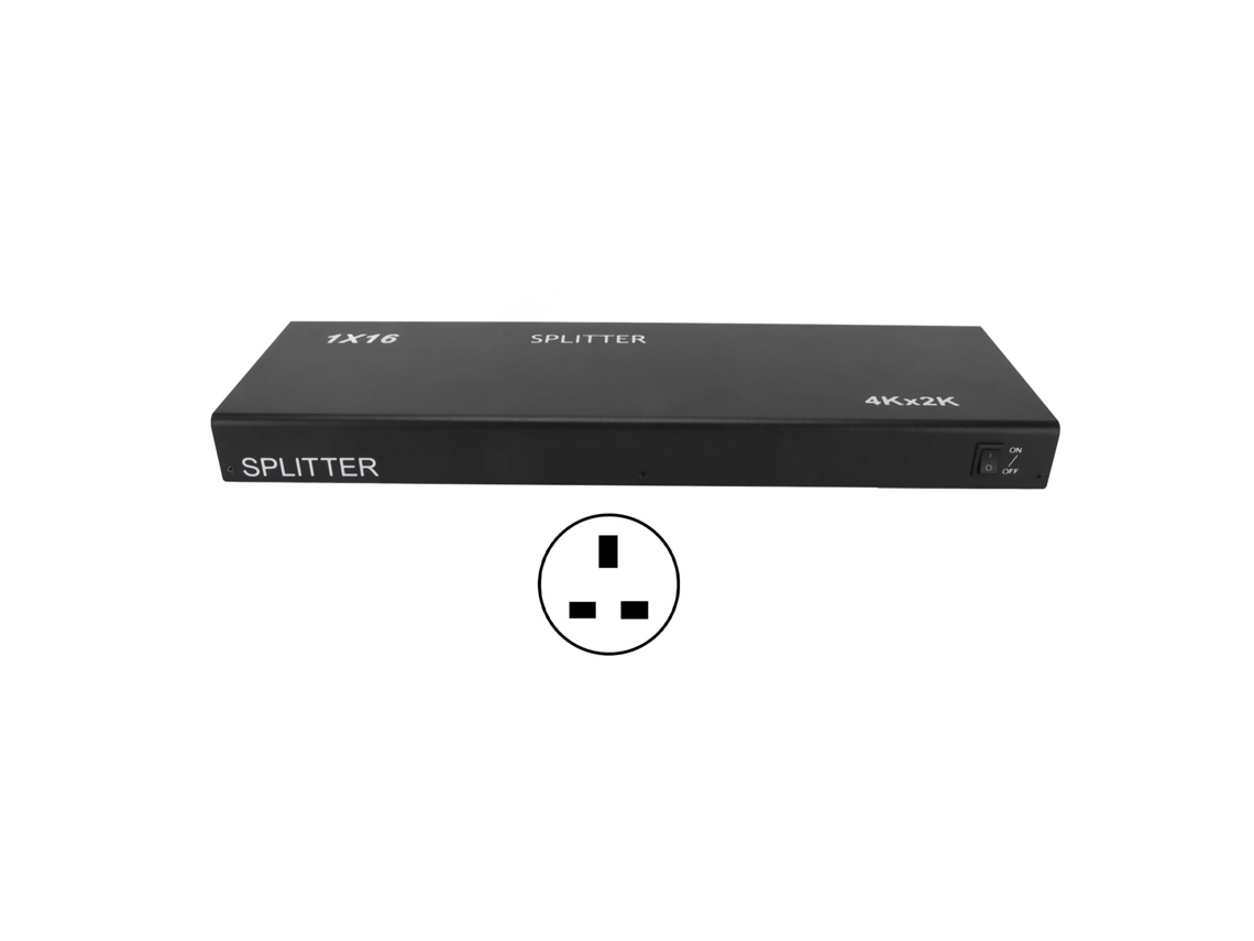 Divisor De Interfaz Multimedia Hd 4k 1 Entrada 16 Salidas Distribuidor De Audio Y Video Para Xbox, Ps4 Y Hdtv 100-240v