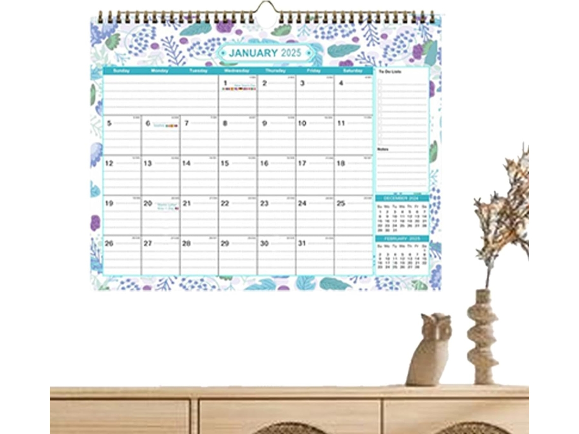 Calendario De Pared 2025 | Papel Grueso | Días Festivos