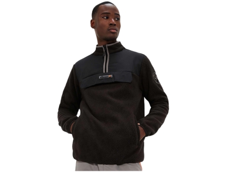 Sudadera de Hombre ELLESSE Half Zip Negro (M)