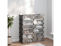 Zapatero Organizador 94,5X36,5X106 Cm Pp Negro