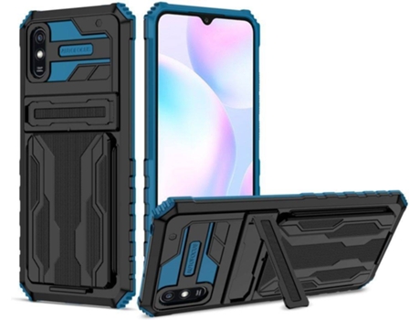 Funda Xiaomi Redmi 9A HFS-HOUSE Kickstand (Azul)