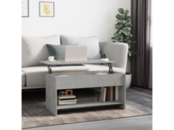 Mesa de Centro Apoyo 102X50X52,5 cm Madera Procesada Gris Cemento