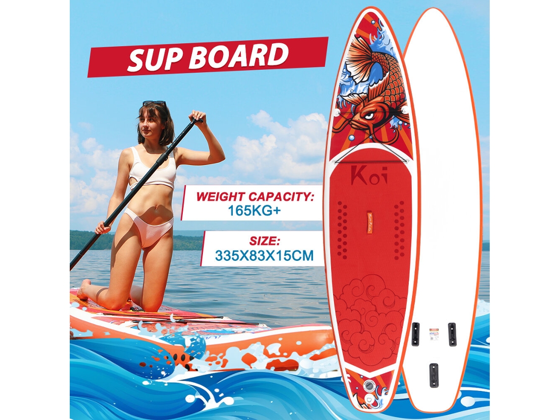 Supfr01d 335cmfunwater Prancha Sup Inflável 350cm Acessórios Remo Bomba Mochila Isup Leash Bolsa Impermeável Adultos Supfr01e Supfr02e