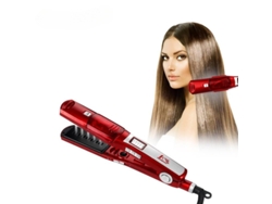 (rojo, Estándar Europeo) Plancha De Vapor Para Cabello, Rizador De Cabello, Tratamiento De Vapor Para Cabello, Plancha Hidratante Y Alisadora