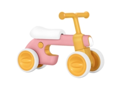 Bicicleta de Equilibrio de 4 Ruedas BEUNIK para Niños (Edad Mínima: 1 Año - Rosa y Amarillo)