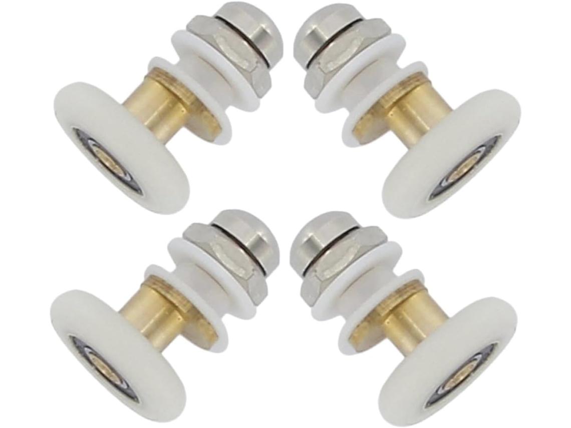 Ruedas Gokoco para puertas corredizas de vidrio para baños, poleas excéntricas ajustables, ruedas silenciosas