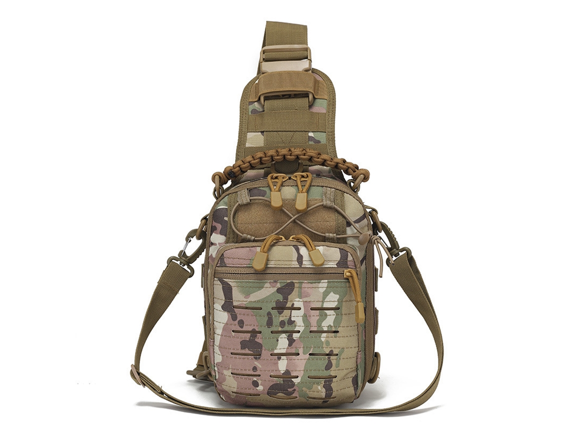 Mochila De Bicicleta Portátil, Adequada Para Atividades Ao Ar Livre, Com Alça De Ombro, Estilo Camuflado