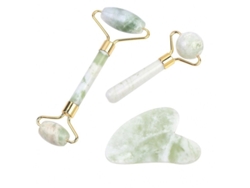 Rodillo Gua Sha De Jade Para Masaje Facial Y Corporal, Terapia De Belleza Y Cuidado De La Piel.