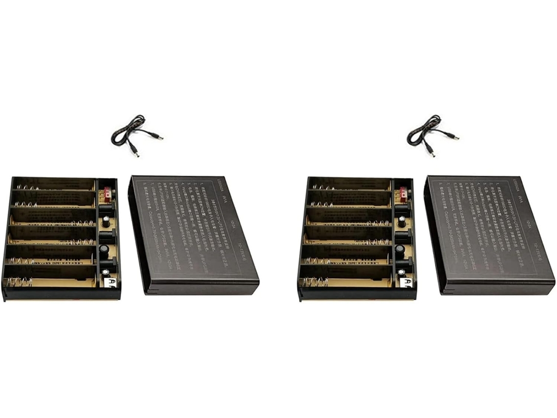 Caja De Alimentación Ups Diy Con 2 Salidas Usb De 5 V Y 9/12 Baterías 18650 Para Dvr Y Router Sin Módem.