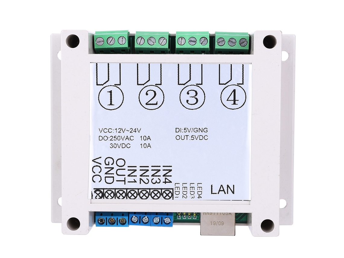 2026velora-Panel de control remoto NC400 RJ45 W5500 Relé 12V-24V Equipo de control de potencia Blanco