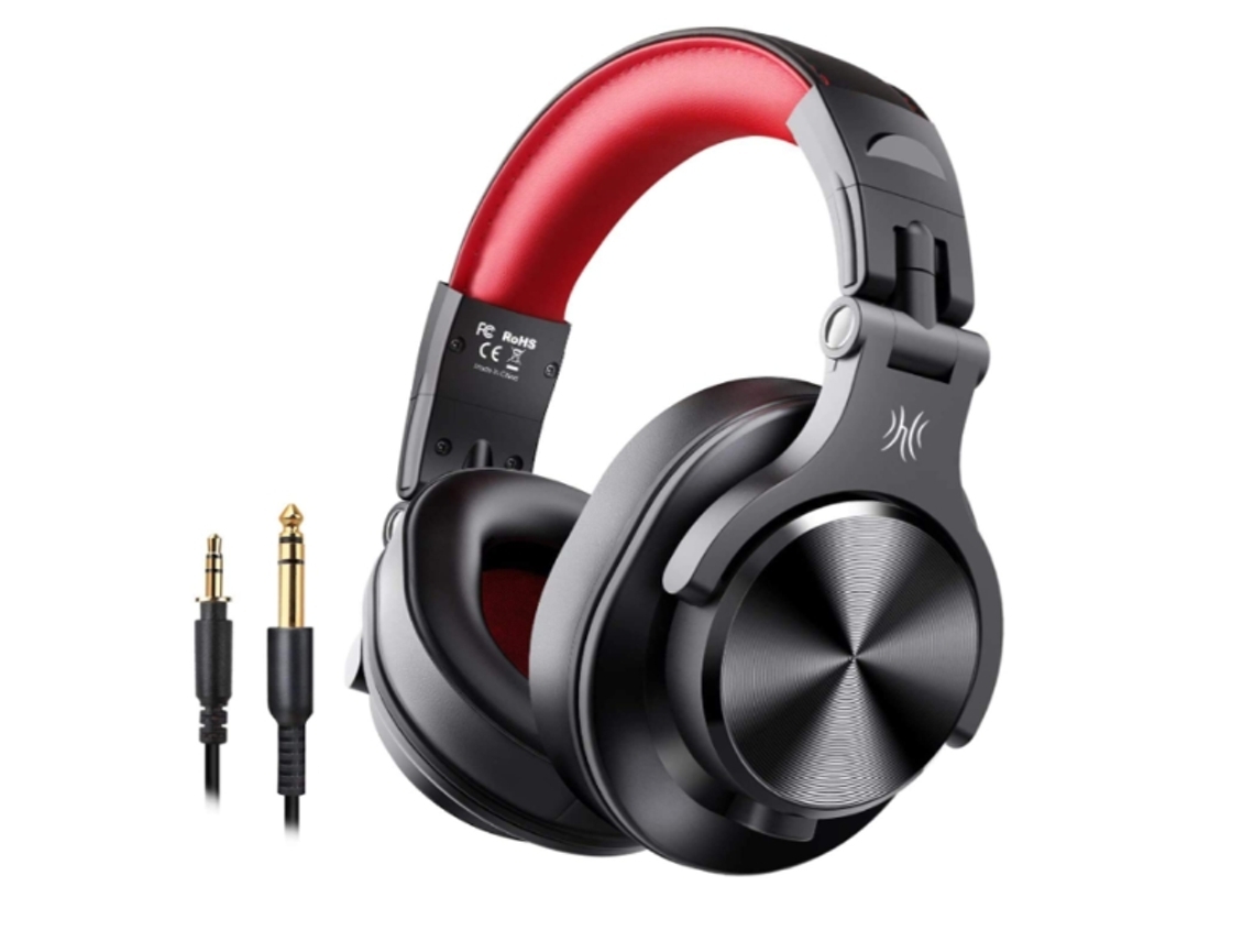 Auriculares YEMAESRE Inalámbricos Bluetooth para Juegos Over-Ear 72 Horas de Reproducción Bajo para E-Drum Piano Guitar Amp