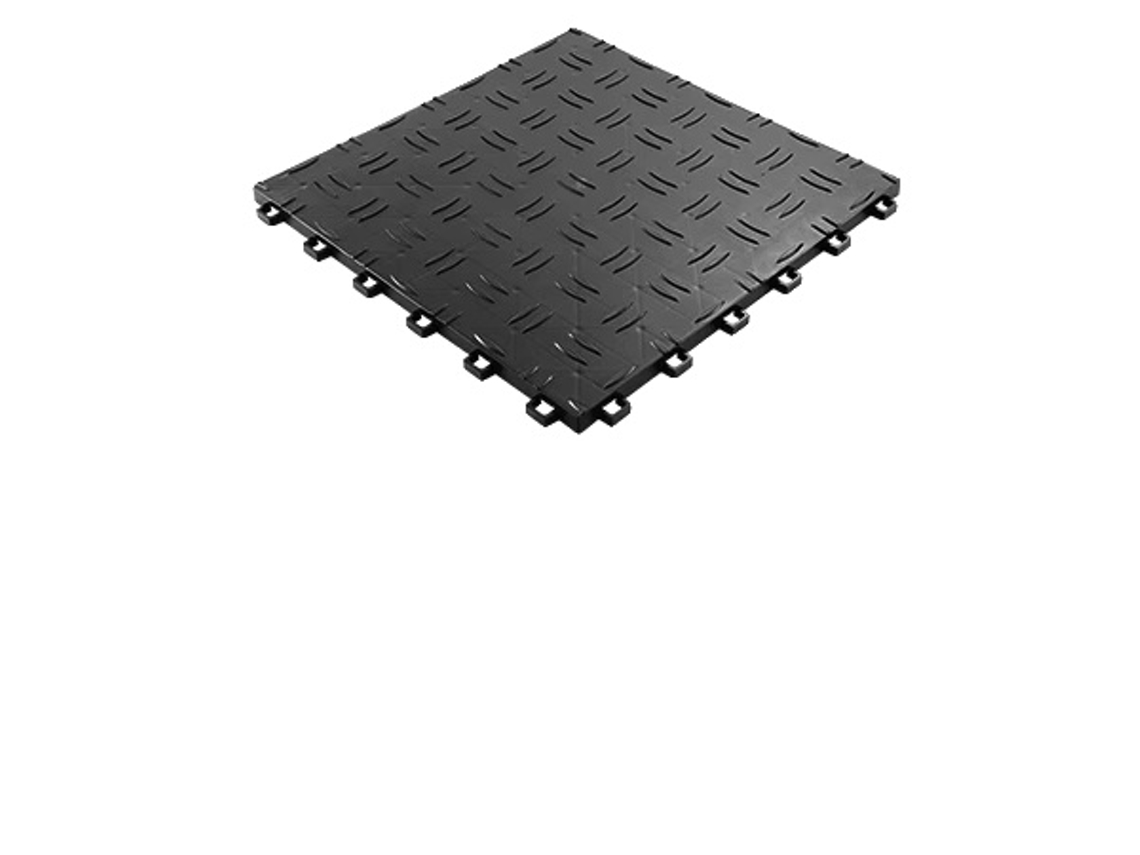 Azulejos entrelazados para garaje, antideslizantes, de fácil instalación, de material duradero, color negro OEM