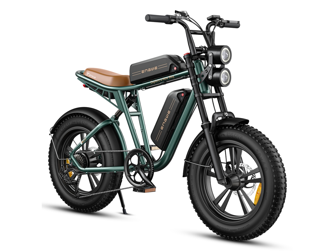 Bicicleta Eléctrica Engwe M20 Con Doble Batería: Motor De 1000 W, Autonomía De 150 Km, Neumáticos Anchos De 20" Y Suspensión Hidráulica Para Aventuras