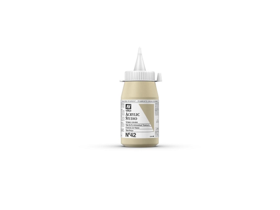 Pintura Acrilica Vallejo Studio 500 Ml (42 Titanio Crudo)
