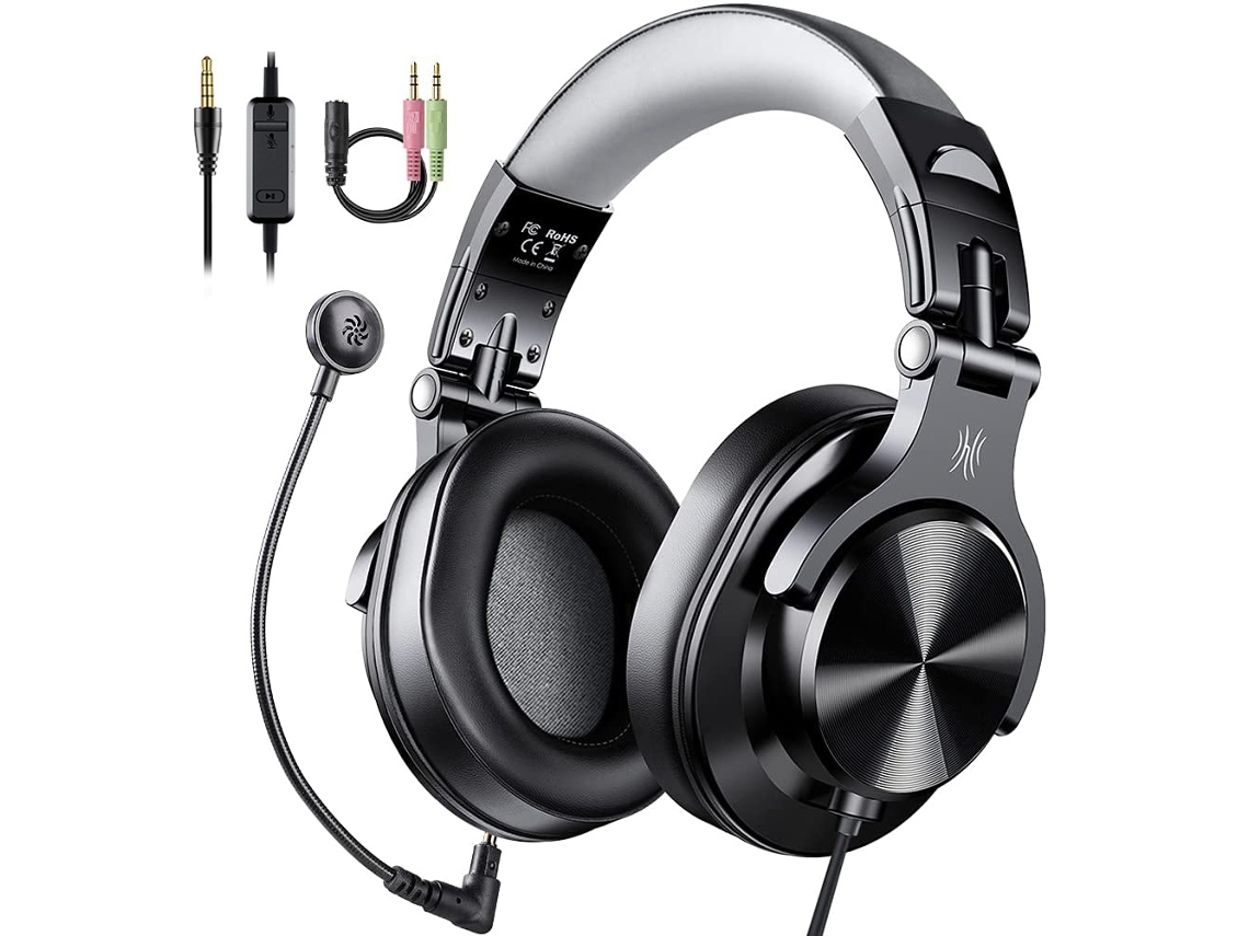 Auriculares Para Juegos Con Cable, Estilo Supraaural, Con Micrófono Desmontable Y Conector De 3,5 Mm.