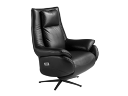 Sillón relax giratorio piel negro ANGEL CERDA