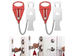 Cerradura Portátil Para Puerta Seguridad Mejorada Viaje Hotel Apartamento Dormitorio 2 Piezas