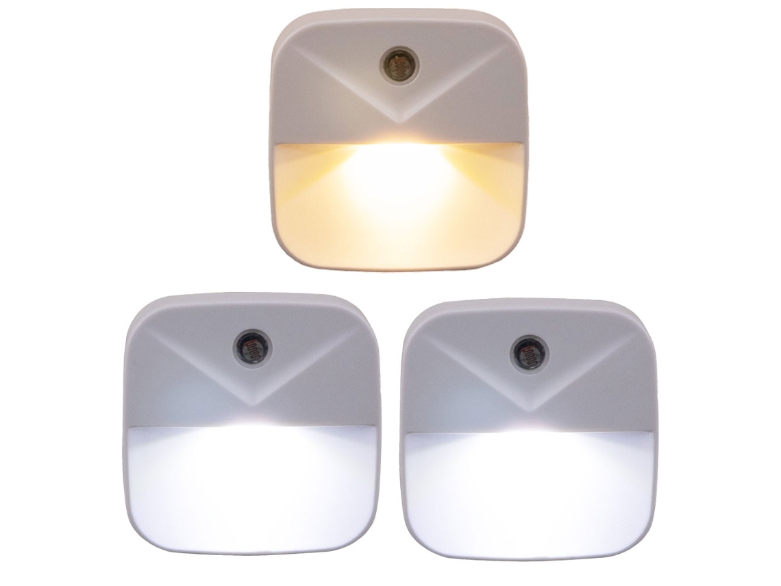 Luz nocturna LED, insertada en la pared, se enciende y apaga automáticamente NEVEANCE